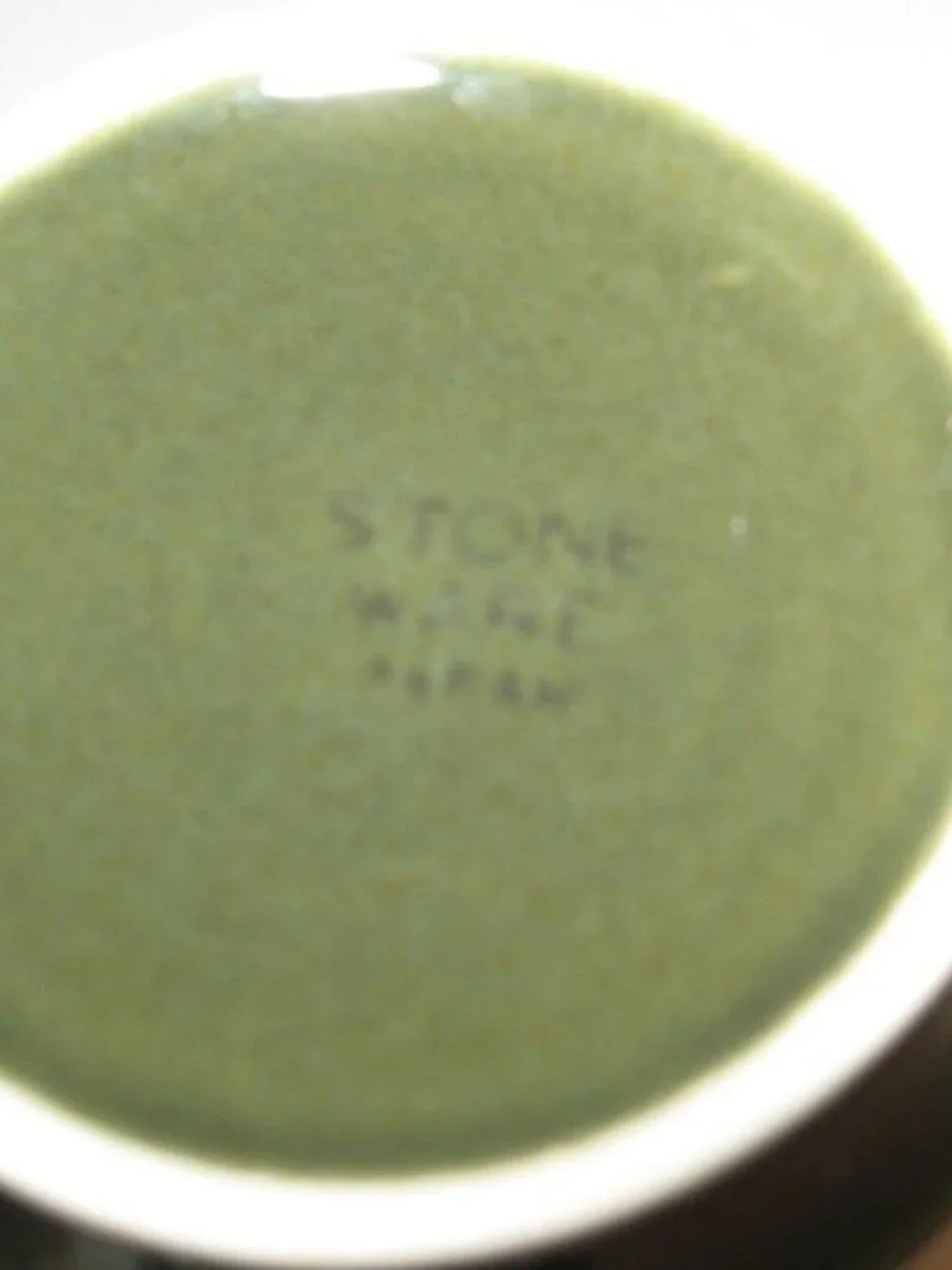 Vintage Stoneware Creamer & Sugar Forest Green